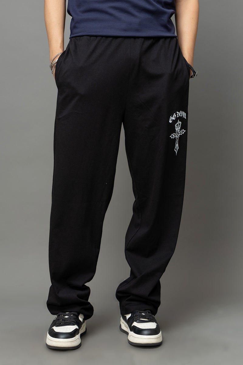 Go Devil Black Joggers For Men - Image 1